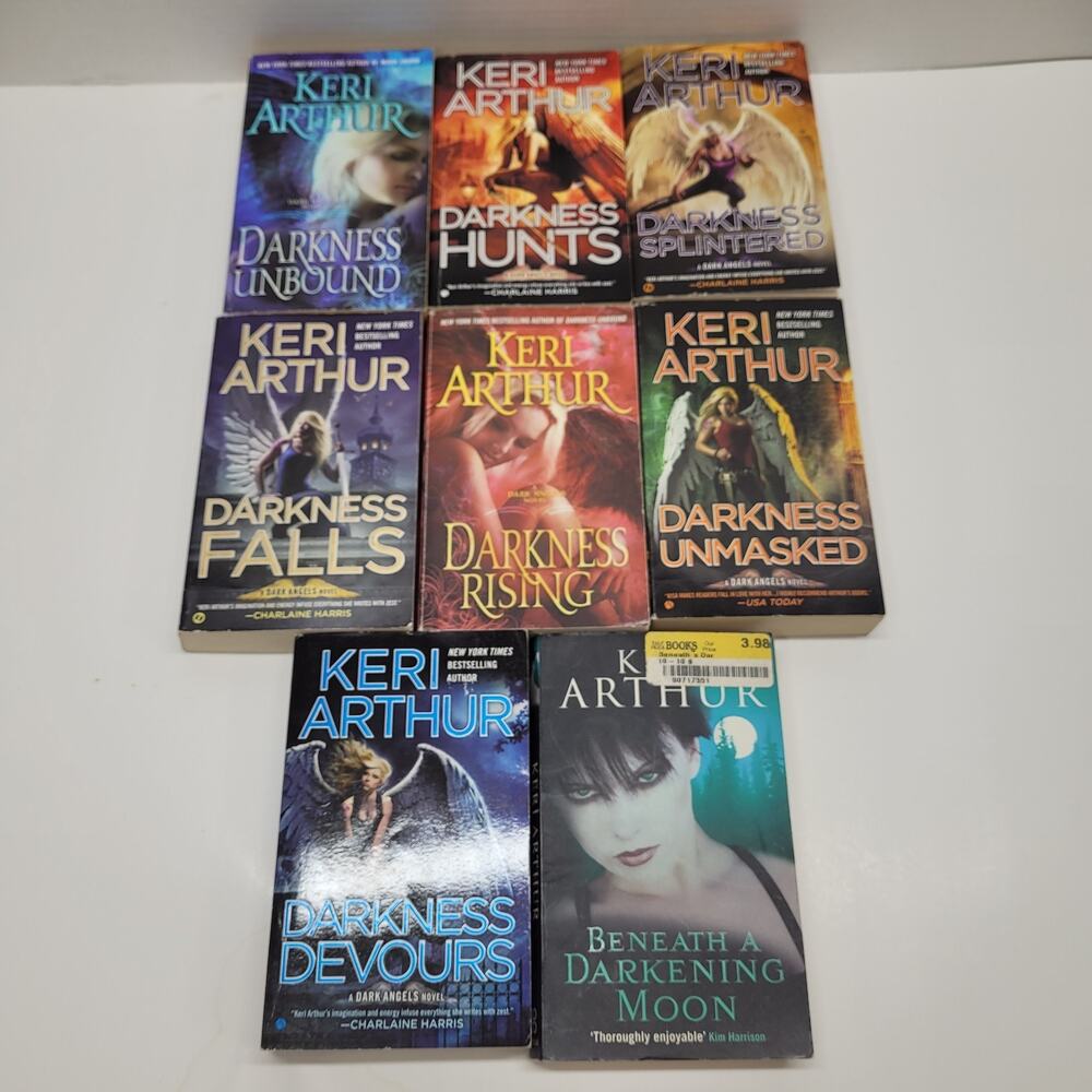 Dark Angels Complete Set Keri Arthur and Beneath A Darkening Moon 8 Book Lot